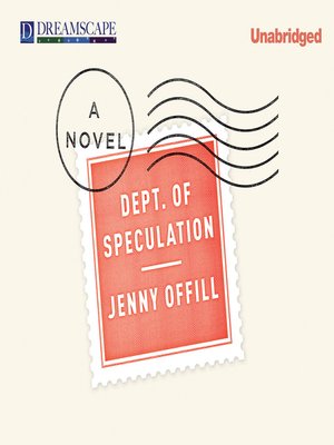 Dept. of Speculation - Audiobook